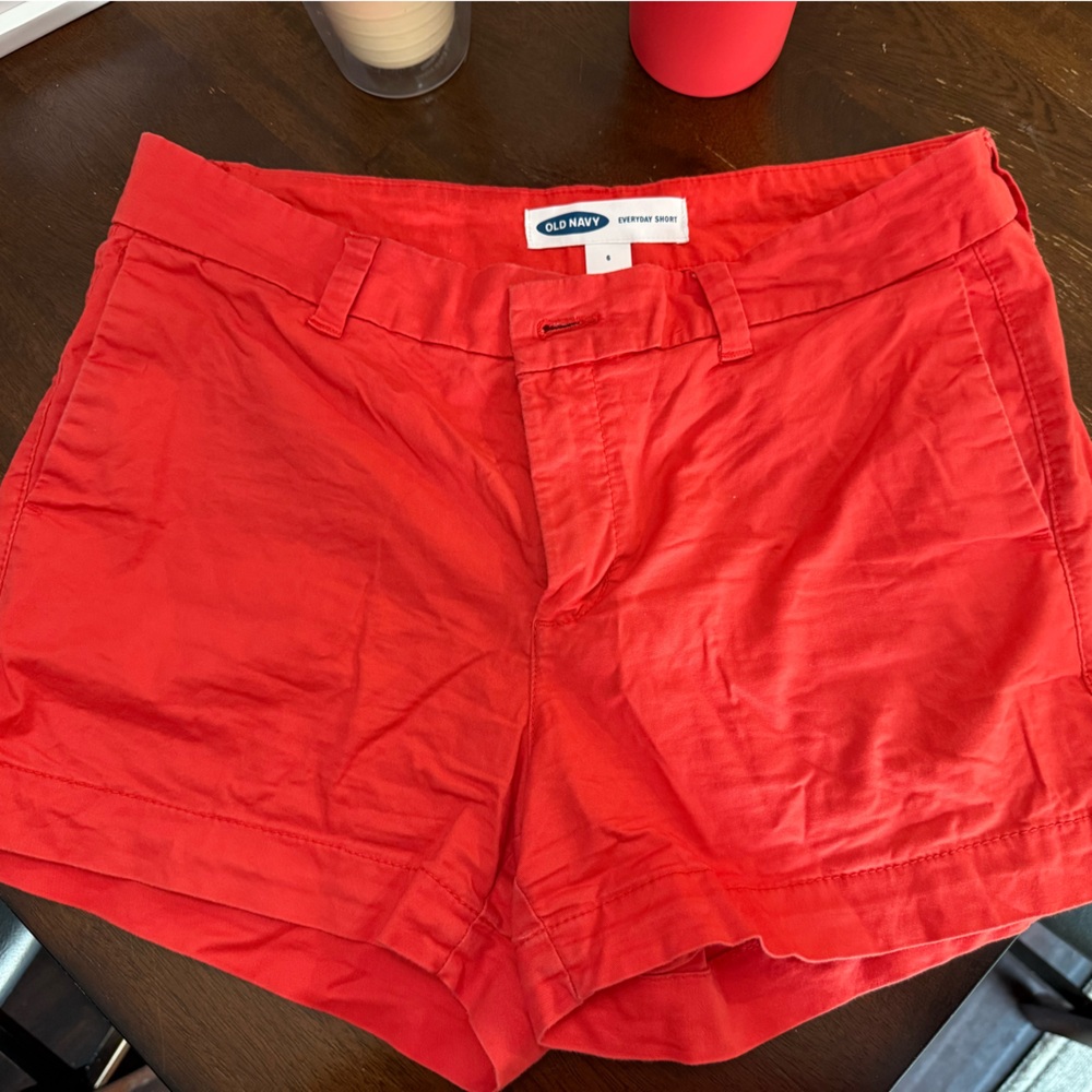 Vibrant Red Everyday Shorts